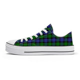 NASHVILLE BRAND GREEN AND BLUE PLAID Classic Low Top Canvas Shoes