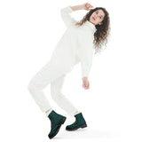 NASHVILLE BRAND GREEN BLUE TARTAN Faux Fur Synthetic Leather Boot