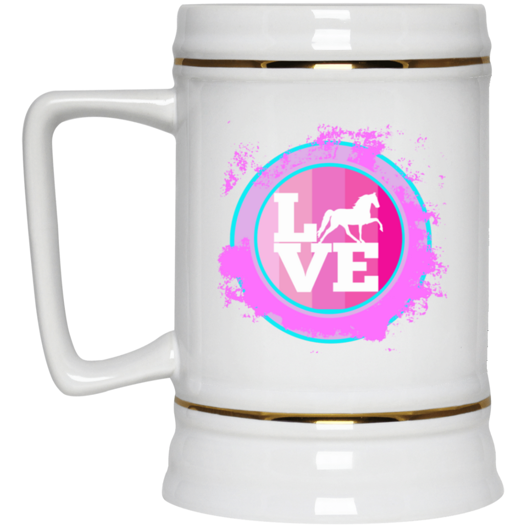 TWH PLEASURE BLEACH SPLATTER PINK TEAL 22217 Beer Stein 22oz.