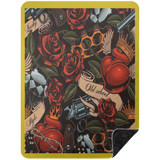 VINTAGE TAT 3 BSHL Premium Black Sherpa Blanket 60x80