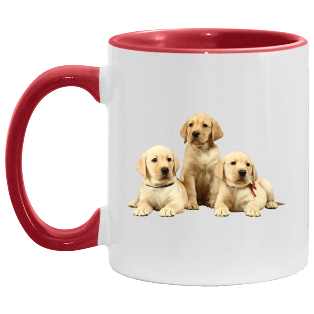 YELLOW LAB PUPS 1 AM11OZ 11 oz. Accent Mug