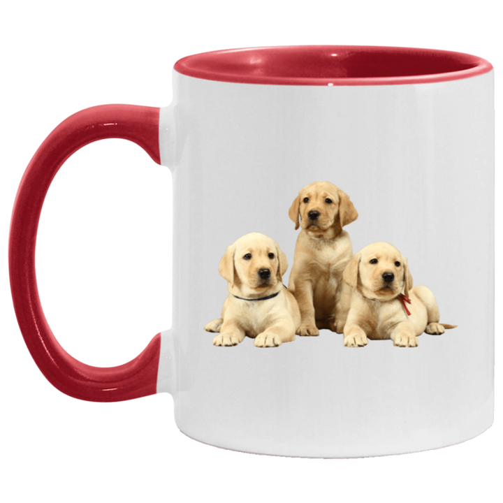 YELLOW LAB PUPS 1 AM11OZ 11 oz. Accent Mug