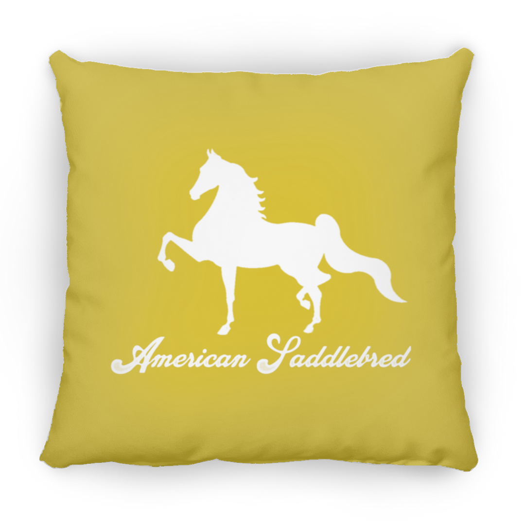 AMERICAN SADDLEBRED (DESIGN 1) WHITE 4HORSE PILLOWS THREE SIZES