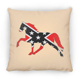 Rebel on the Rail Tennessee Walking Horse Pleasure ZP16 Medium Square Pillow