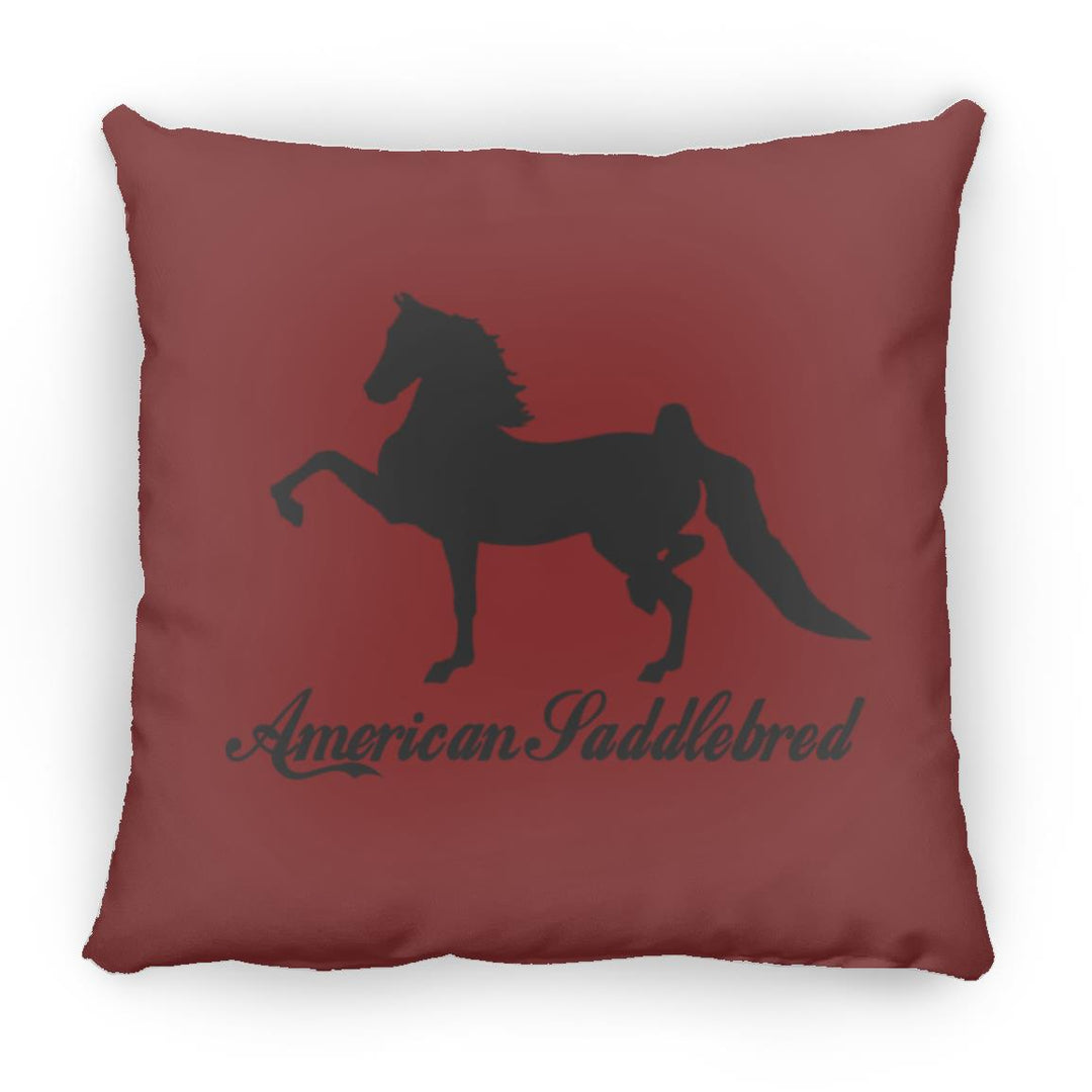 American Saddlebred 2 (black) ZP16 Medium Square Pillow
