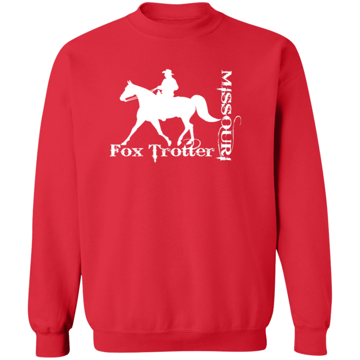 MISSOURI FOX TROTTER (white) 4HORSE G180 Crewneck Pullover Sweatshirt