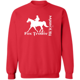 MISSOURI FOX TROTTER (white) 4HORSE G180 Crewneck Pullover Sweatshirt