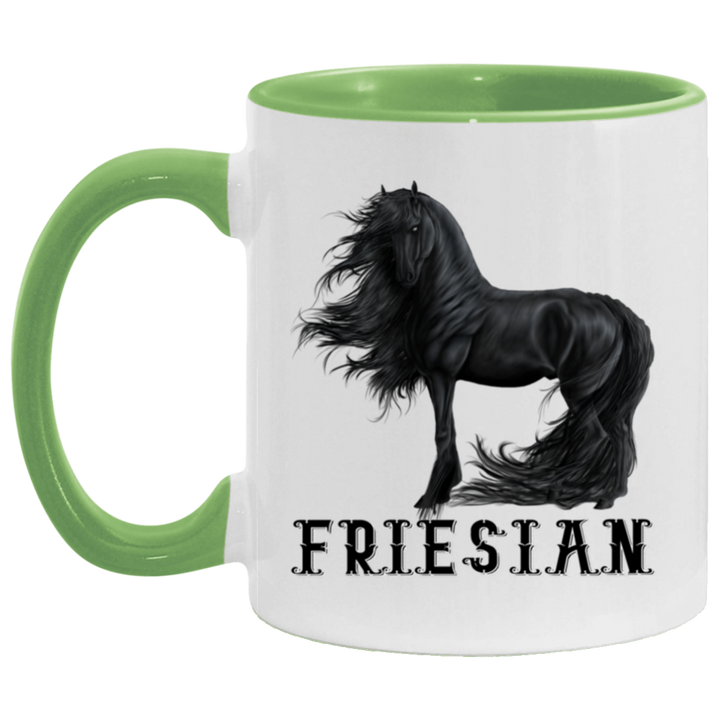 FRIESIAN STYLE 1 4HORSE AM11OZ 11 oz. Accent Mug