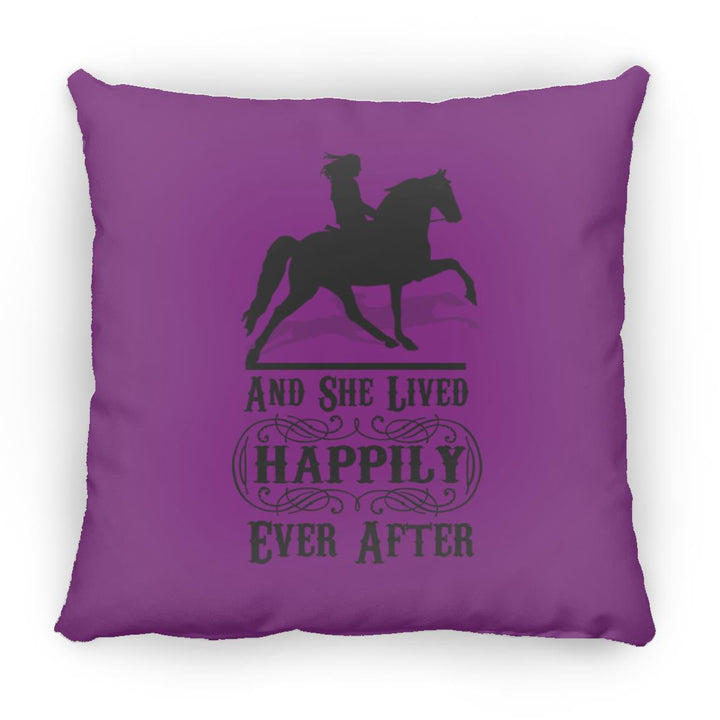 HAPPILY EVER AFTER (TWH Pleasure) Blk ZP18 Large Square Pillow