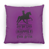 HAPPILY EVER AFTER (TWH Pleasure) Blk ZP18 Large Square Pillow