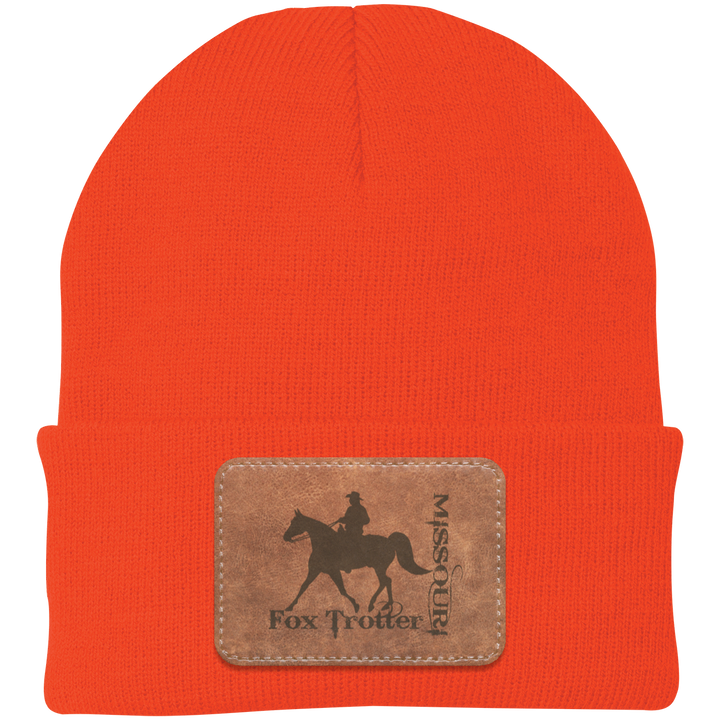 MISSOURI FOX TROTTER ON LEATHER CP90 Knit Cap - Patch