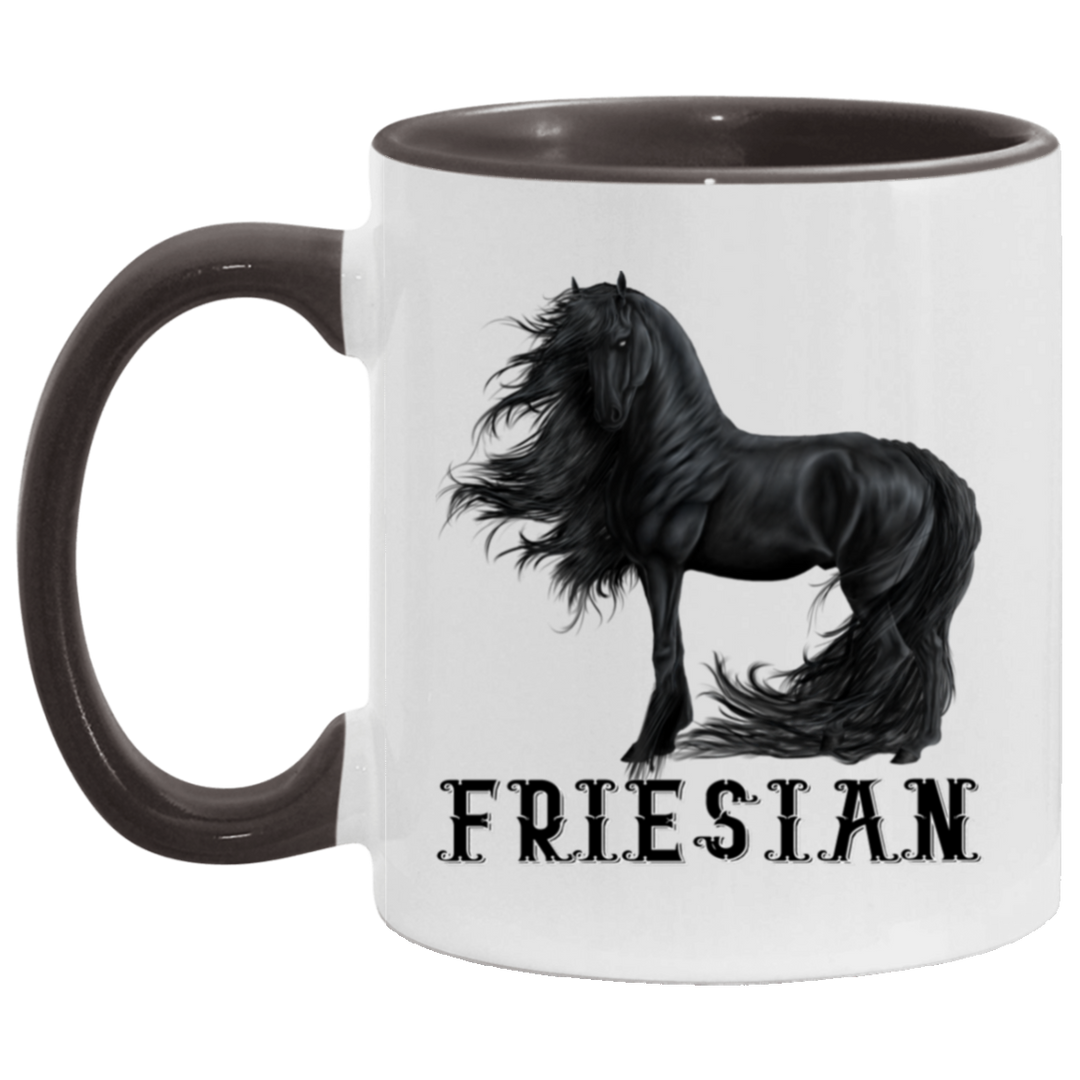 FRIESIAN STYLE 1 4HORSE AM11OZ 11 oz. Accent Mug