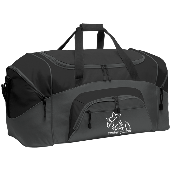 HUNTER JUMPER STYLE 1 (WHITE) 4HORSE BG99 Colorblock Sport Duffel