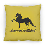 American Saddlebred 2 (black) ZP14 Small Square Pillow