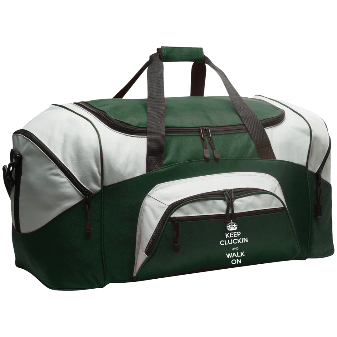 Keep Kluckin and Walk On BG99 Colorblock Sport Duffel