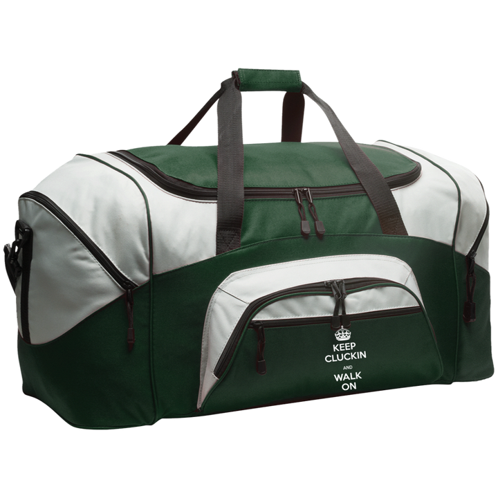 Keep Kluckin and Walk On BG99 Colorblock Sport Duffel