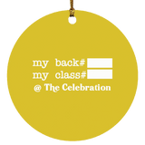 MY NUMBERS AT CELEBRATION (WHT) SUBORNC Circle Ornament