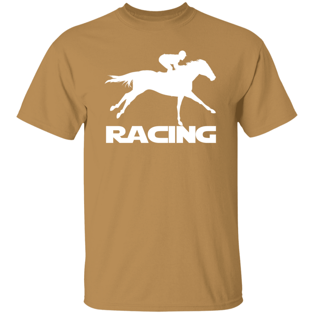 RACING (white) 4HORSE G500 5.3 oz. T-Shirt
