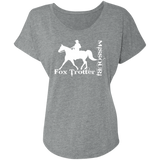 MISSOURI FOX TROTTER (white) 4HORSE NL6760 Ladies' Triblend Dolman Sleeve