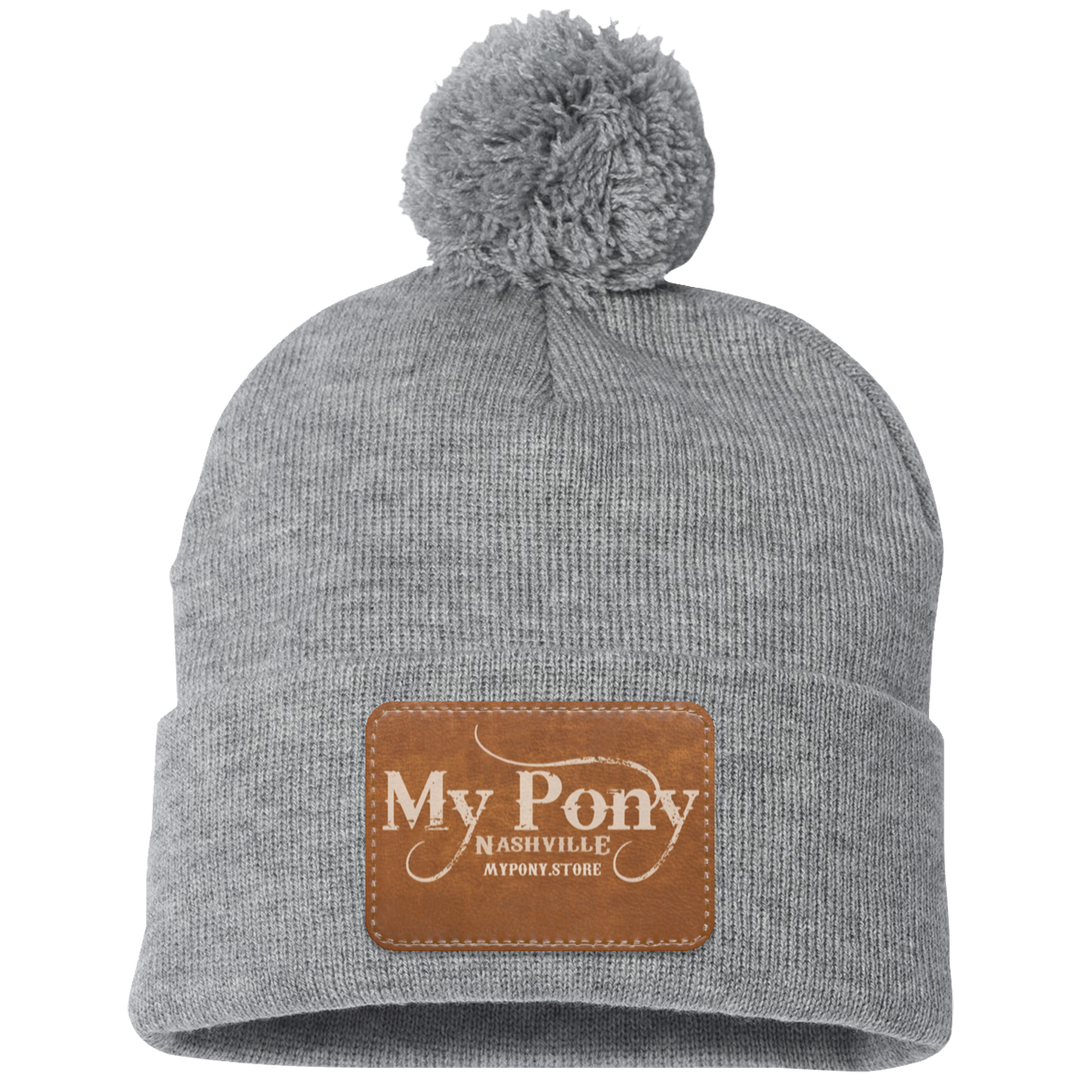 MY PONY NASHVILLE SP15 Pom Pom Knit Cap - Patch