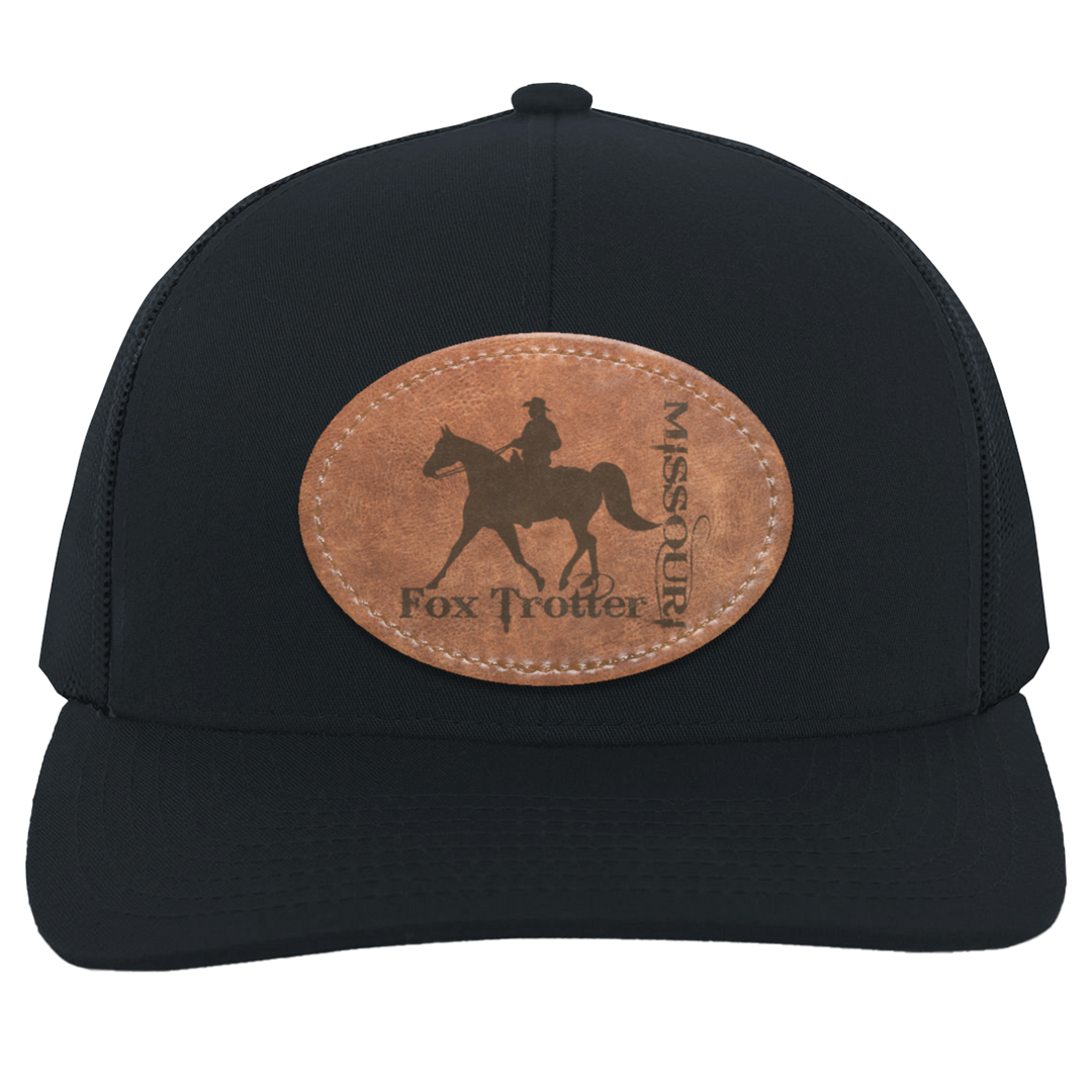 MISSOURI FOX TROTTER ON LEATHER 104C Trucker Snap Back - Patch