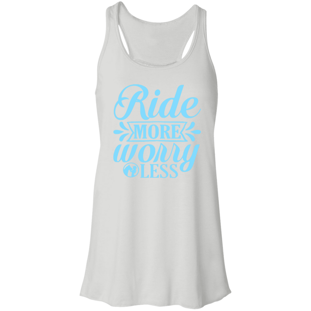 RIDE MORE WORRY LESS B8800 Flowy Racerback Tank