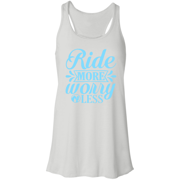 RIDE MORE WORRY LESS B8800 Flowy Racerback Tank