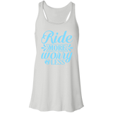 RIDE MORE WORRY LESS B8800 Flowy Racerback Tank