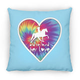 SHE FOUND HER LOVE TWH PLEASURE HEART ZP18 Large Square Pillow