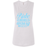 RIDE MORE WORRY LESS B8803 Ladies' Flowy Muscle Tank