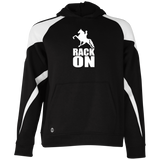 RACK ON RACKING (WHITE ART) 229646 Youth Athletic Colorblock Fleece Hoodie