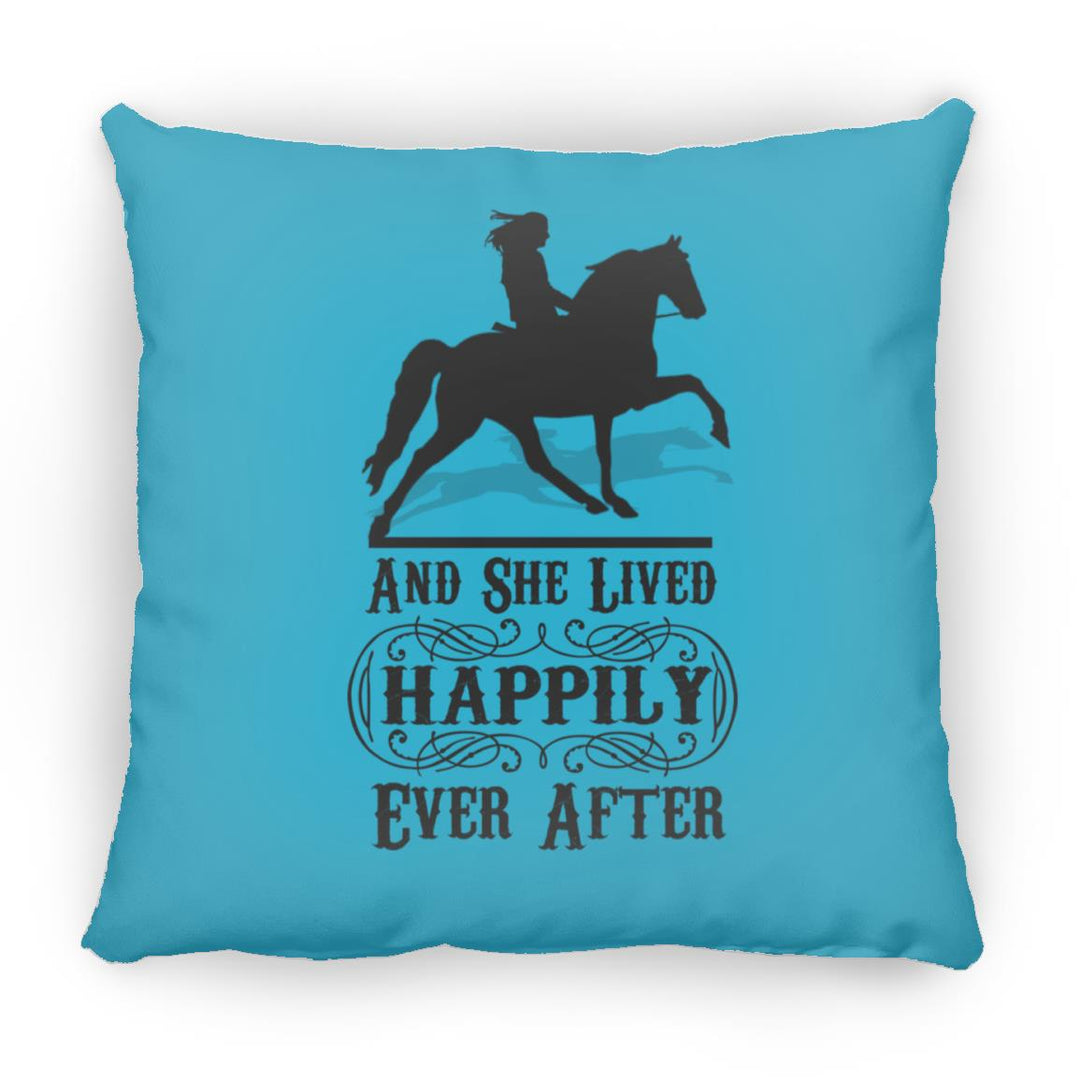 HAPPILY EVER AFTER (TWH Pleasure) Blk ZP16 Medium Square Pillow