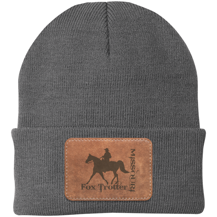 MISSOURI FOX TROTTER ON LEATHER CP90 Knit Cap - Patch