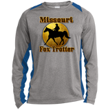 MISSOURI FOX TROTTER 1 ST361LS Long Sleeve Heather Colorblock Performance Tee