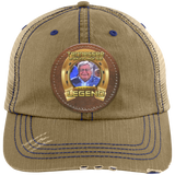 JACK HEFFINGTON (Legends Series) HAT 6990 Distressed Unstructured Trucker Cap - Patch