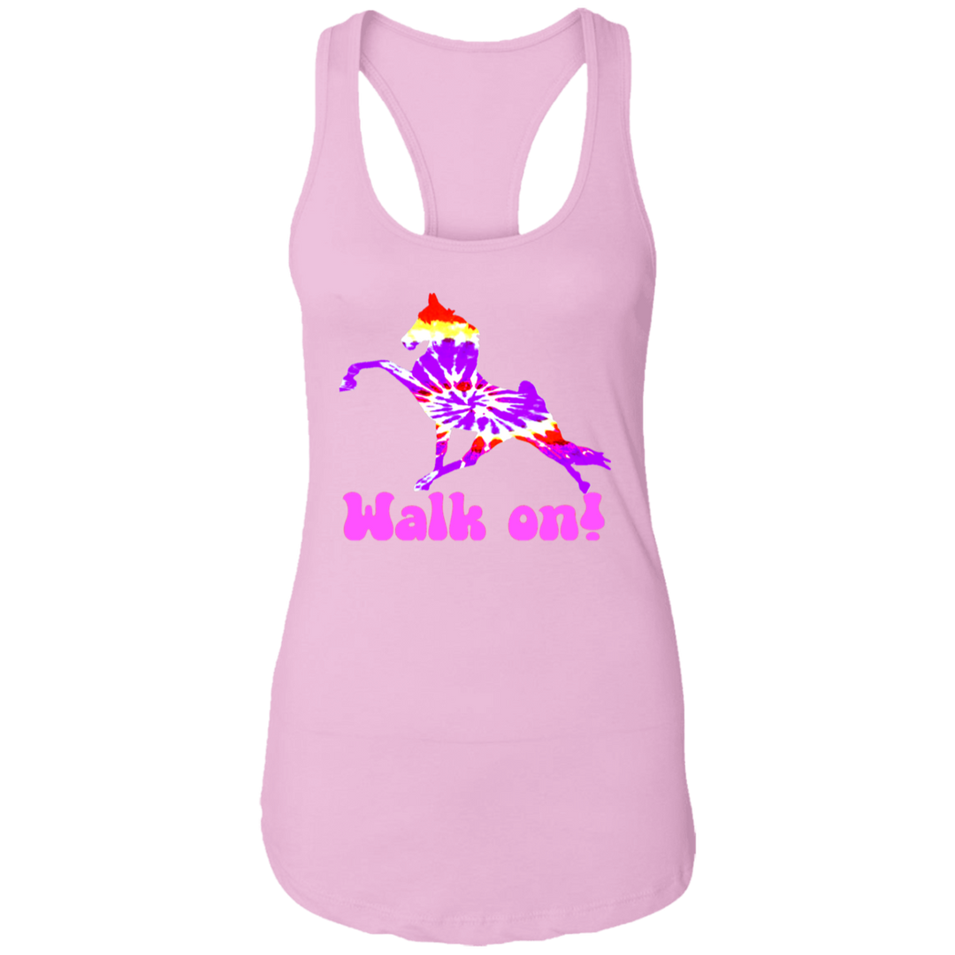 TIE DYE WALK ON NL1533 Ladies Ideal Racerback Tank