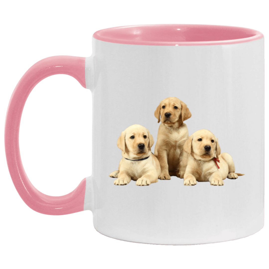 YELLOW LAB PUPS 1 AM11OZ 11 oz. Accent Mug