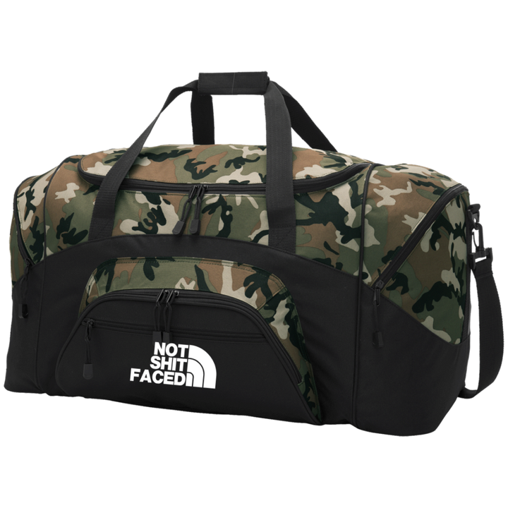 NOT SHIT FACED (WHITE) BG99 Colorblock Sport Duffel