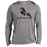 SPOTTED SADDLE WINE 2020 ST361LS Long Sleeve Heather Colorblock Performance Tee