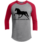 Tennessee Walker (black) 4HORSE YT200 Youth 3/4 Raglan Sleeve Shirt