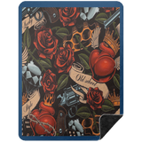 VINTAGE TAT 3 BSHL Premium Black Sherpa Blanket 60x80