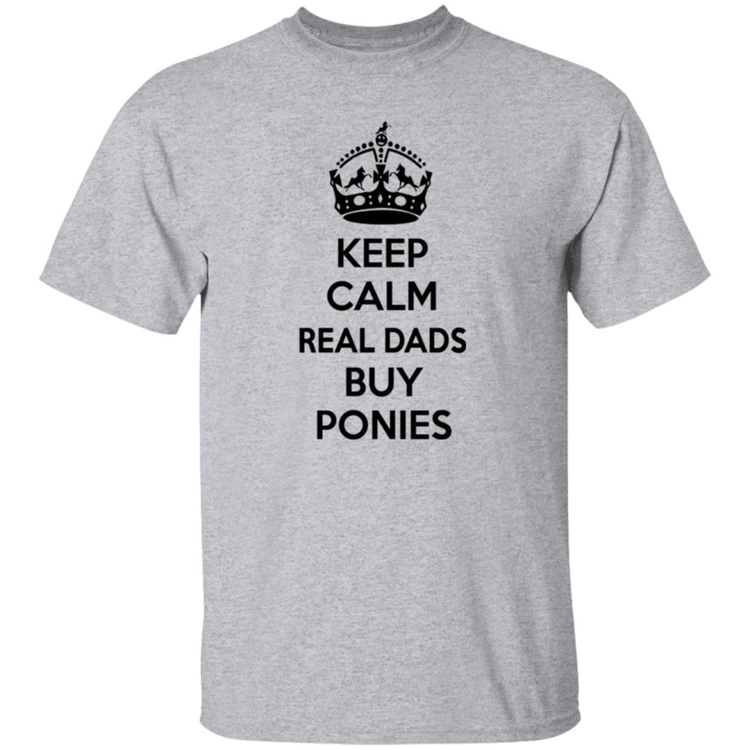 REAL DADS BUY PONIES (black) G500 5.3 oz. T-Shirt