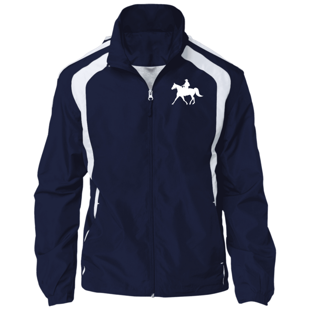 Missouri Fox Trotter WITH MALE RIDER WHITE JST60 Jersey-Lined Raglan Jacket