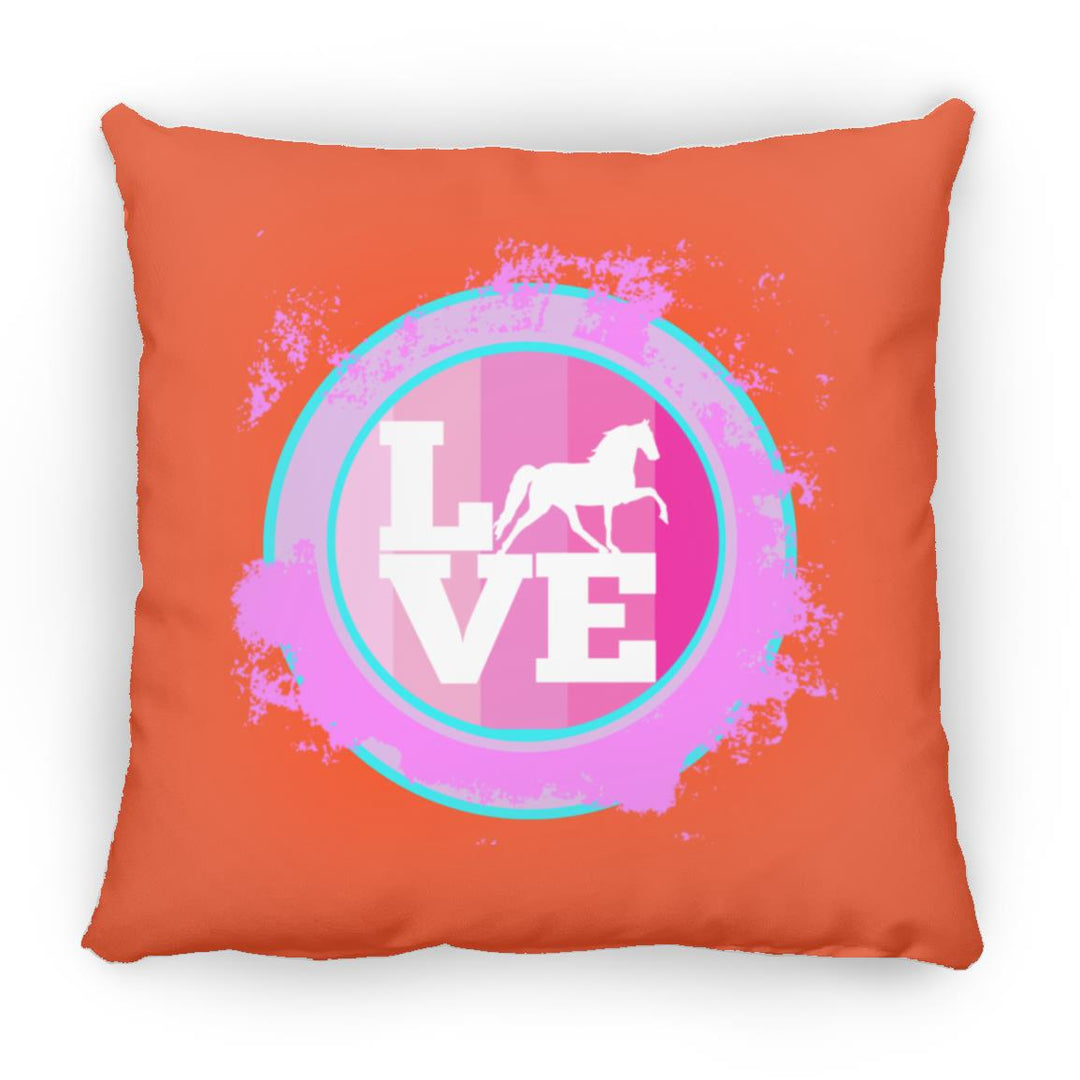 TWH PLEASURE BLEACH SPLATTER PINK TEAL ZP18 Large Square Pillow