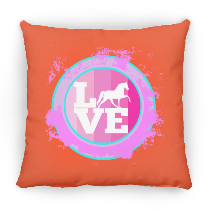 TWH PLEASURE BLEACH SPLATTER PINK TEAL ZP18 Large Square Pillow