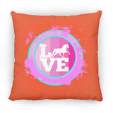 TWH PLEASURE BLEACH SPLATTER PINK TEAL ZP18 Large Square Pillow