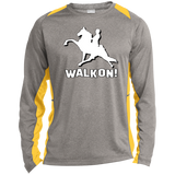 Walk On ST361LS Long Sleeve Heather Colorblock Performance Tee