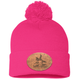 TURNIN AND BURNIN ON LEATHER SP15 Pom Pom Knit Cap - Patch