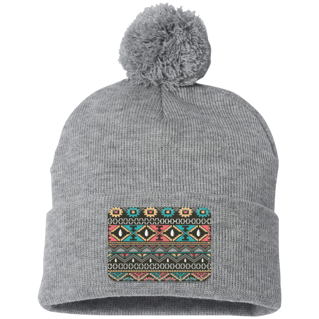 AZTEC 1 SP15 Pom Pom Knit Cap - Patch