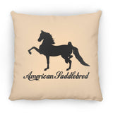 American Saddlebred 2 (black) ZP16 Medium Square Pillow